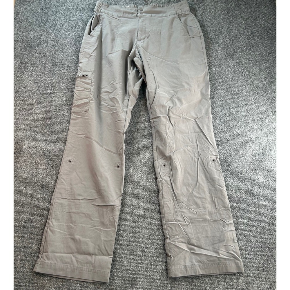 Columbia Hiking Pants Womens 10 Gray Cargo Convertible Outdoor Trekking Regular